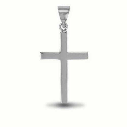 Sterling Silver Solid Stamped Cross – APX013