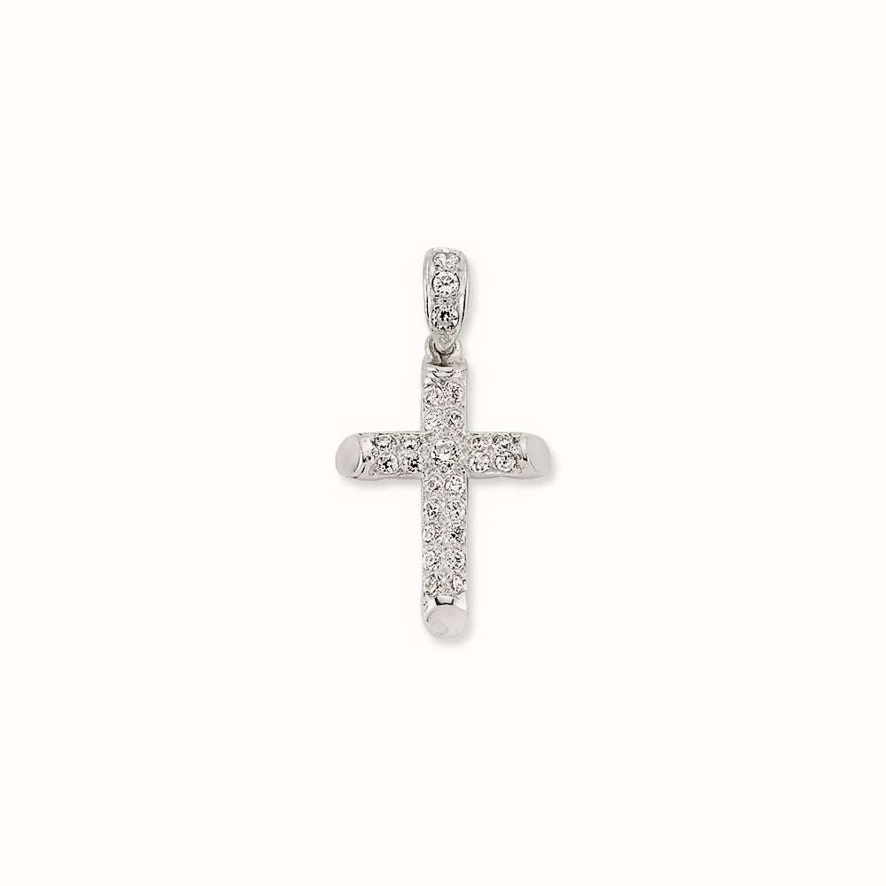 Sterling Silver CZ Set Cross – APX015