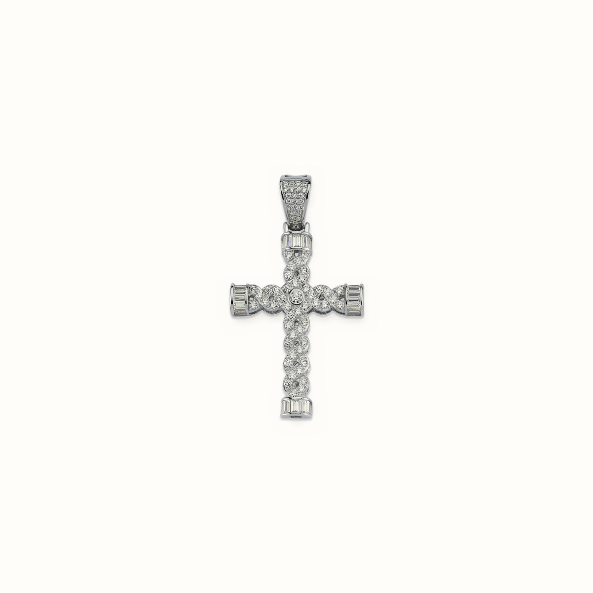 Sterling Silver CZ Set Celtic Cross – APX023