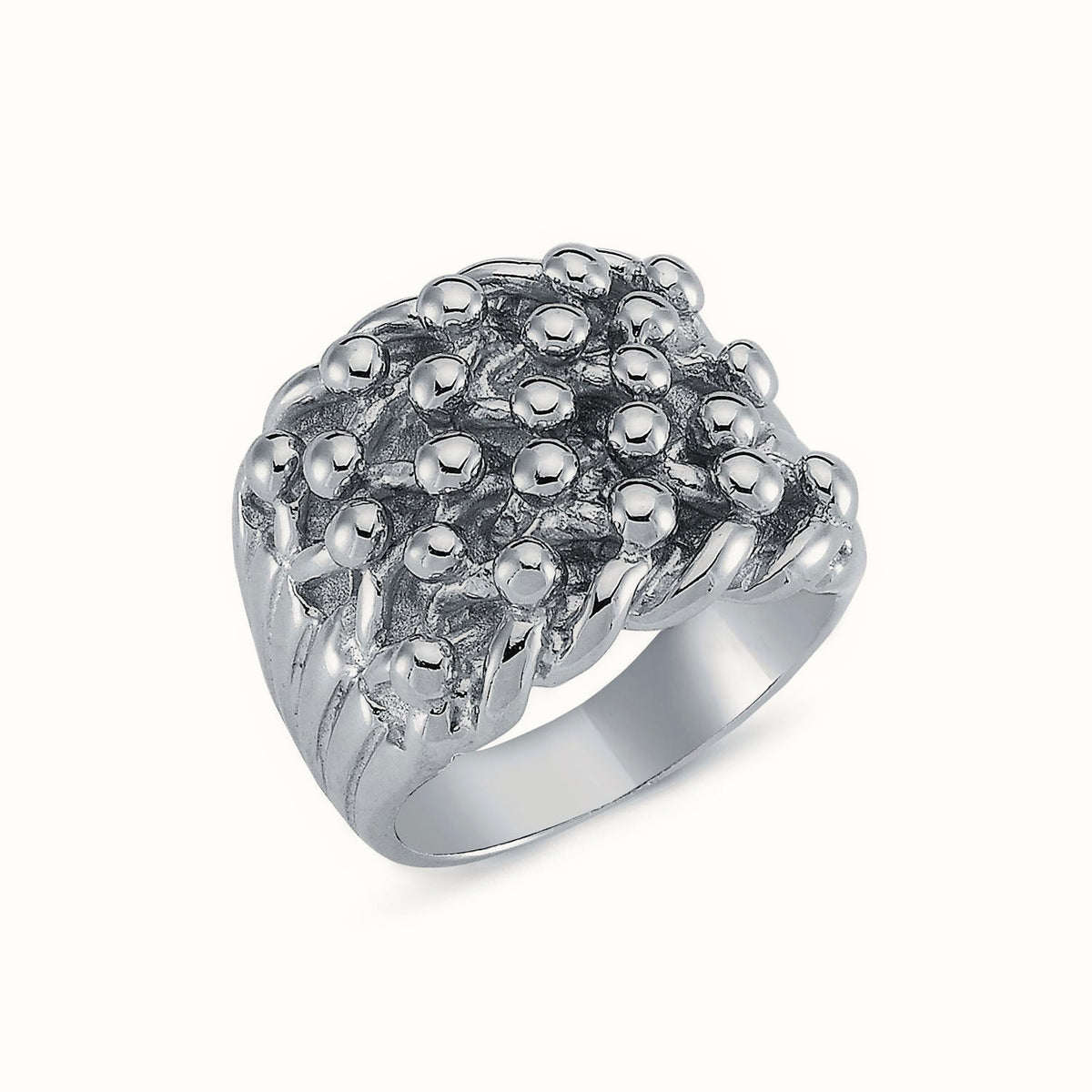 Sterling Silver Five Row Keeper Ring – ARN014