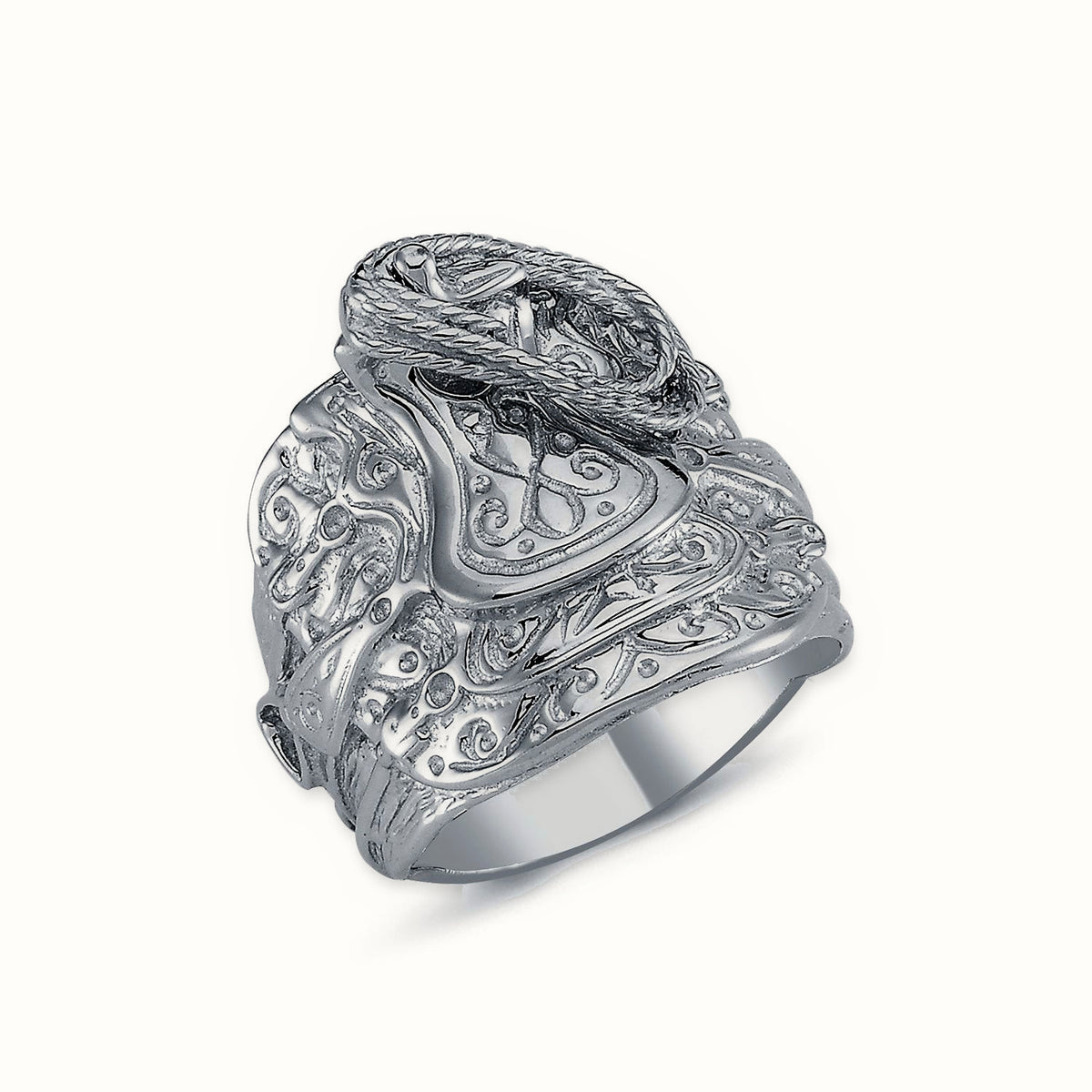 Sterling Silver Saddle Ring – ARN091