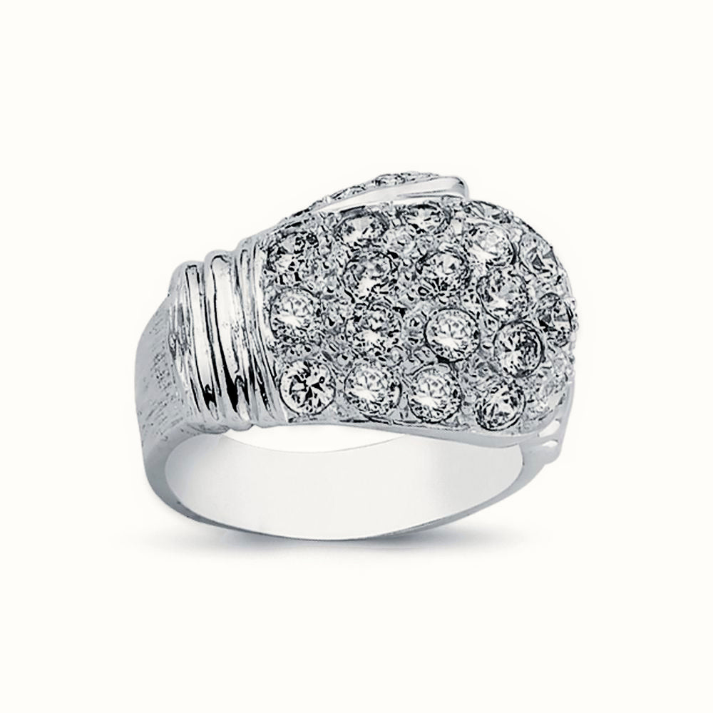 Sterling Silver CZ Set Boxing Glove Ring – ARN098