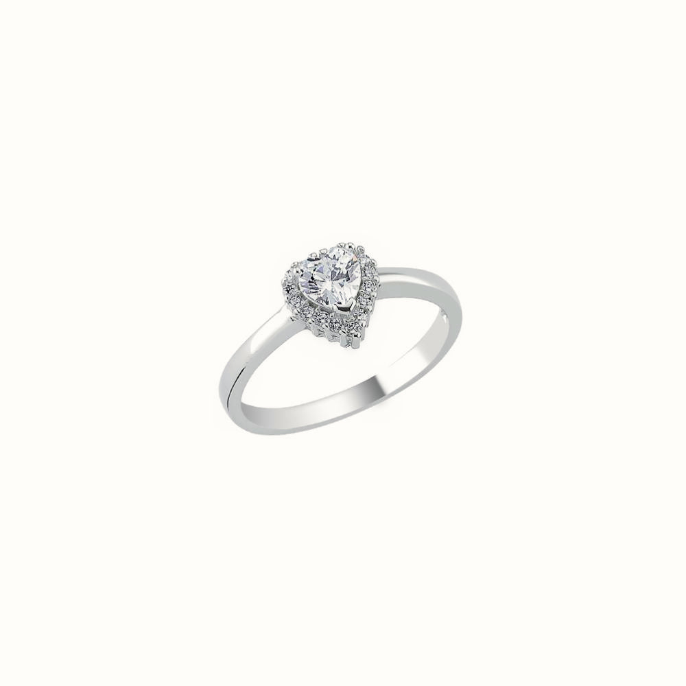 Sterling Silver CZ Pear Shape Ring – ARN135