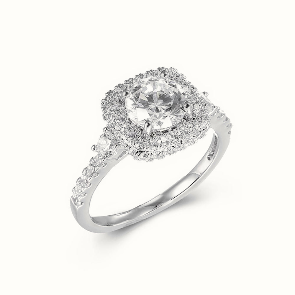 Sterling Silver CZ RBC Ring – ARN140