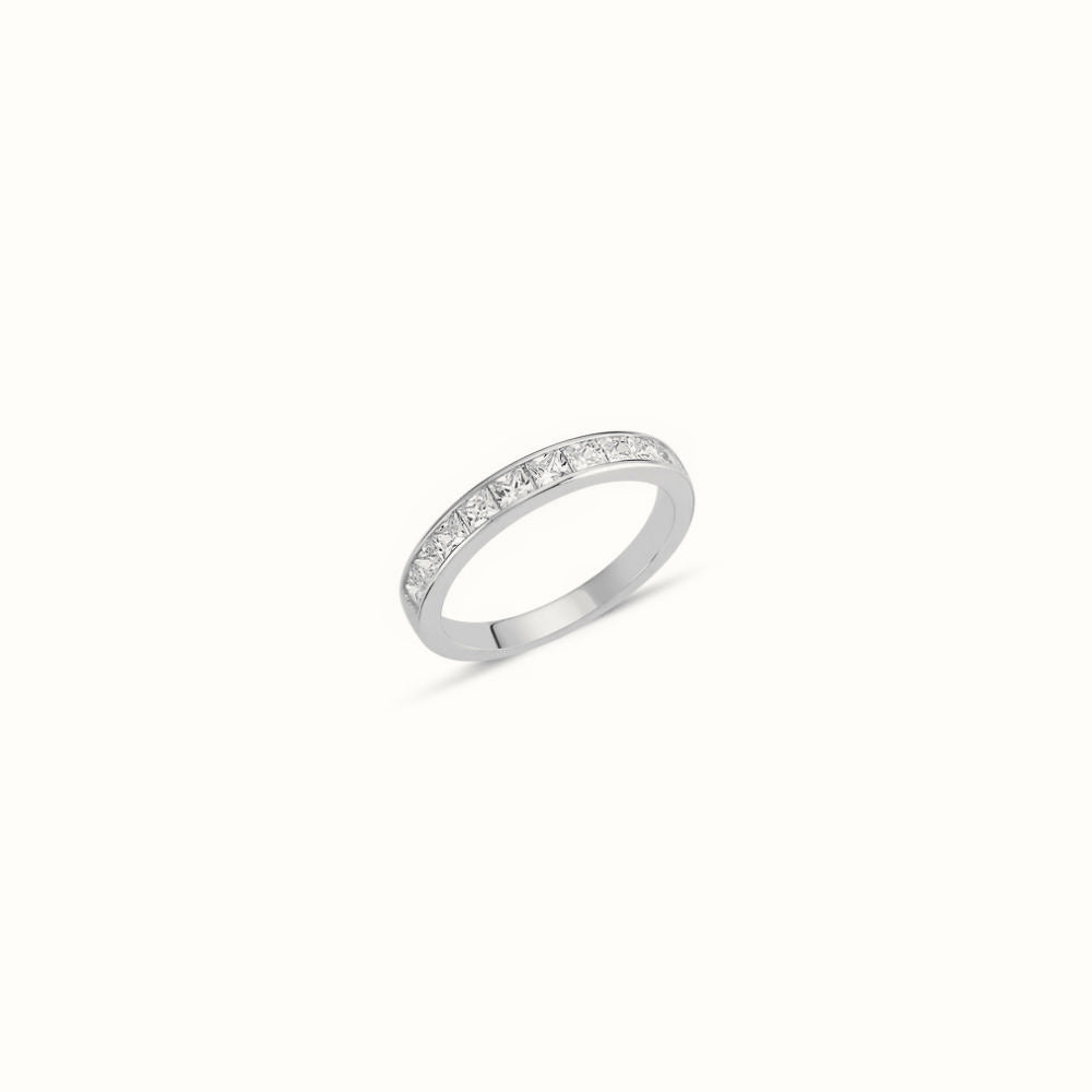 Sterling Silver CZ Half ET Ring – ARN143