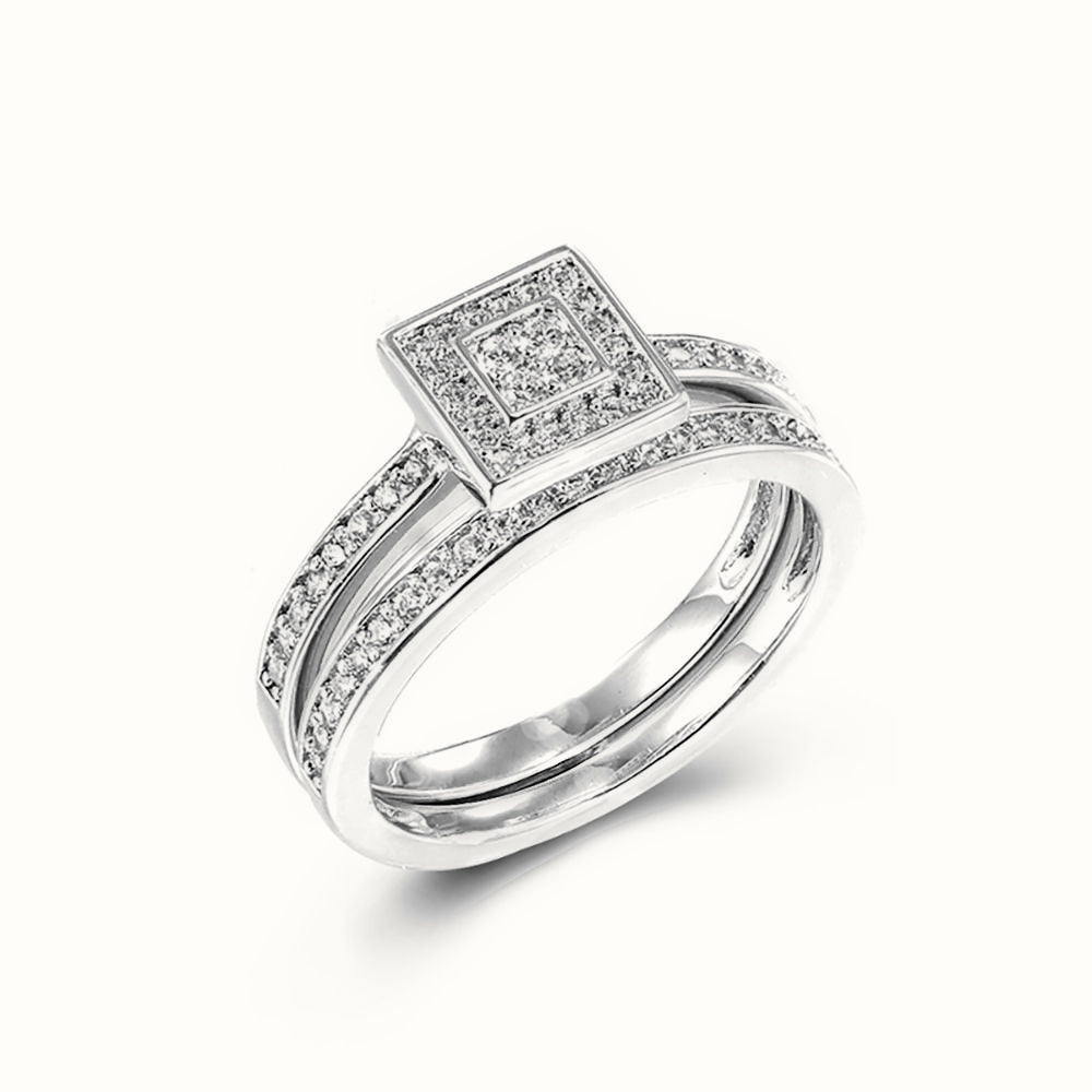 Sterling Silver CZ Rings Set – ARN152