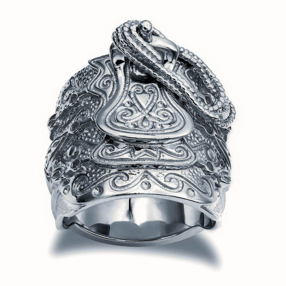 Sterling Silver hand finished heavy weight saddle ring – ARN202