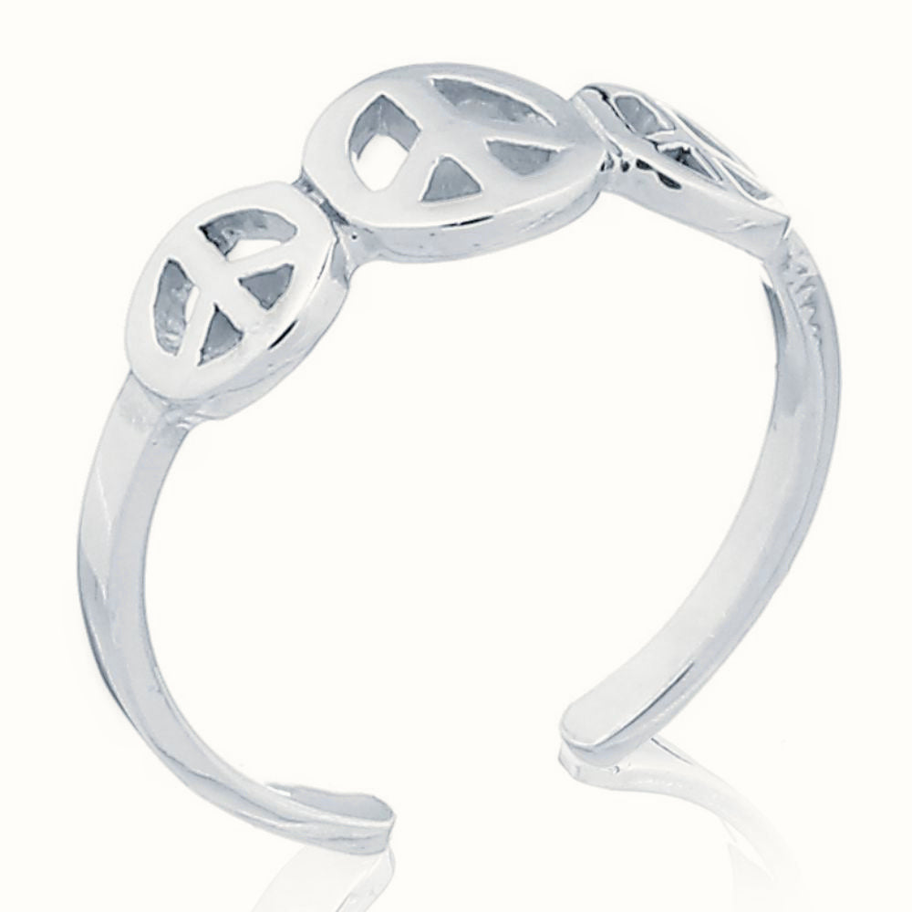 Sterling Silver Peace Toe Ring – ATR004
