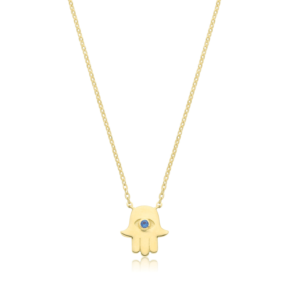 9ct Yellow Gold Hamsa Necklet - NK1615