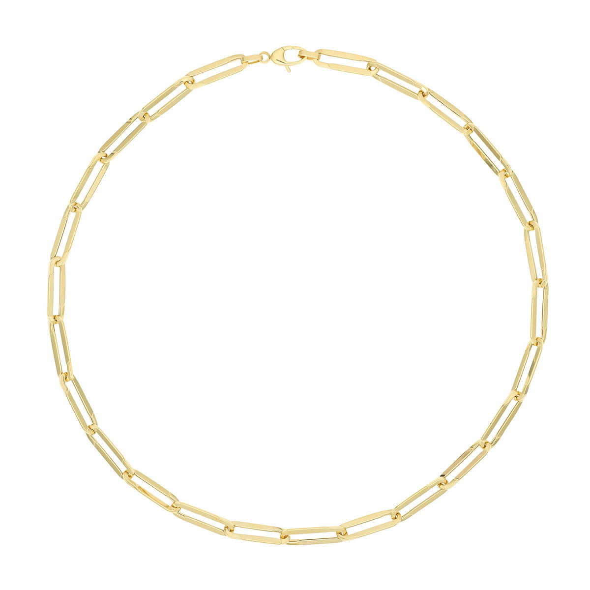 9ct Gold Paperclip Necklet - NK412