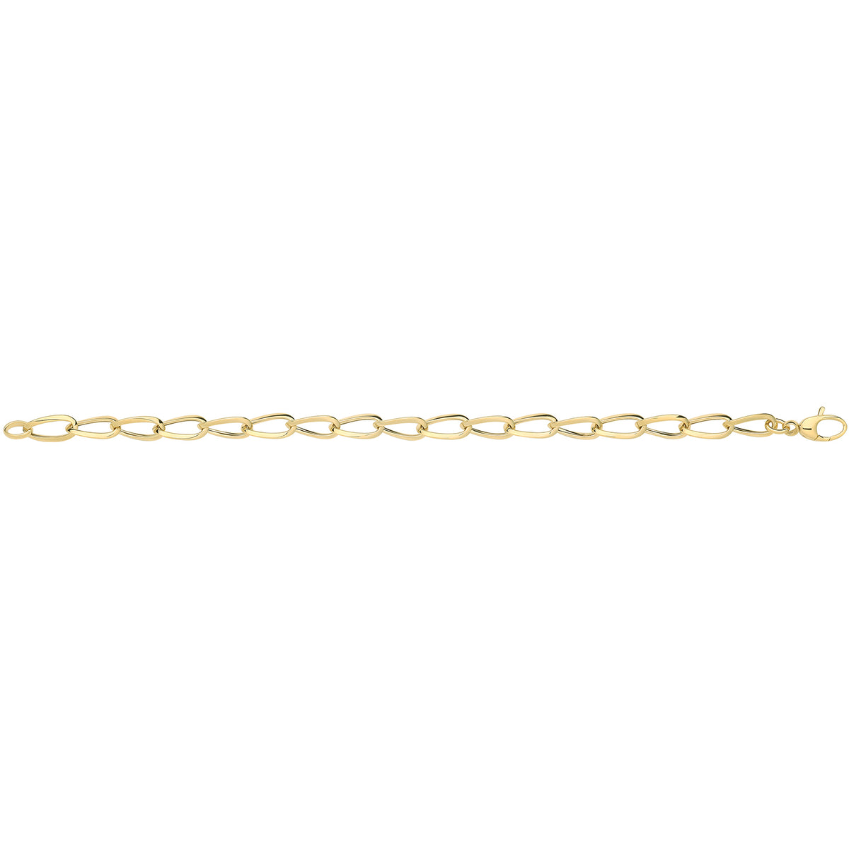 9ct Gold Hollow Bracelet - NK457B