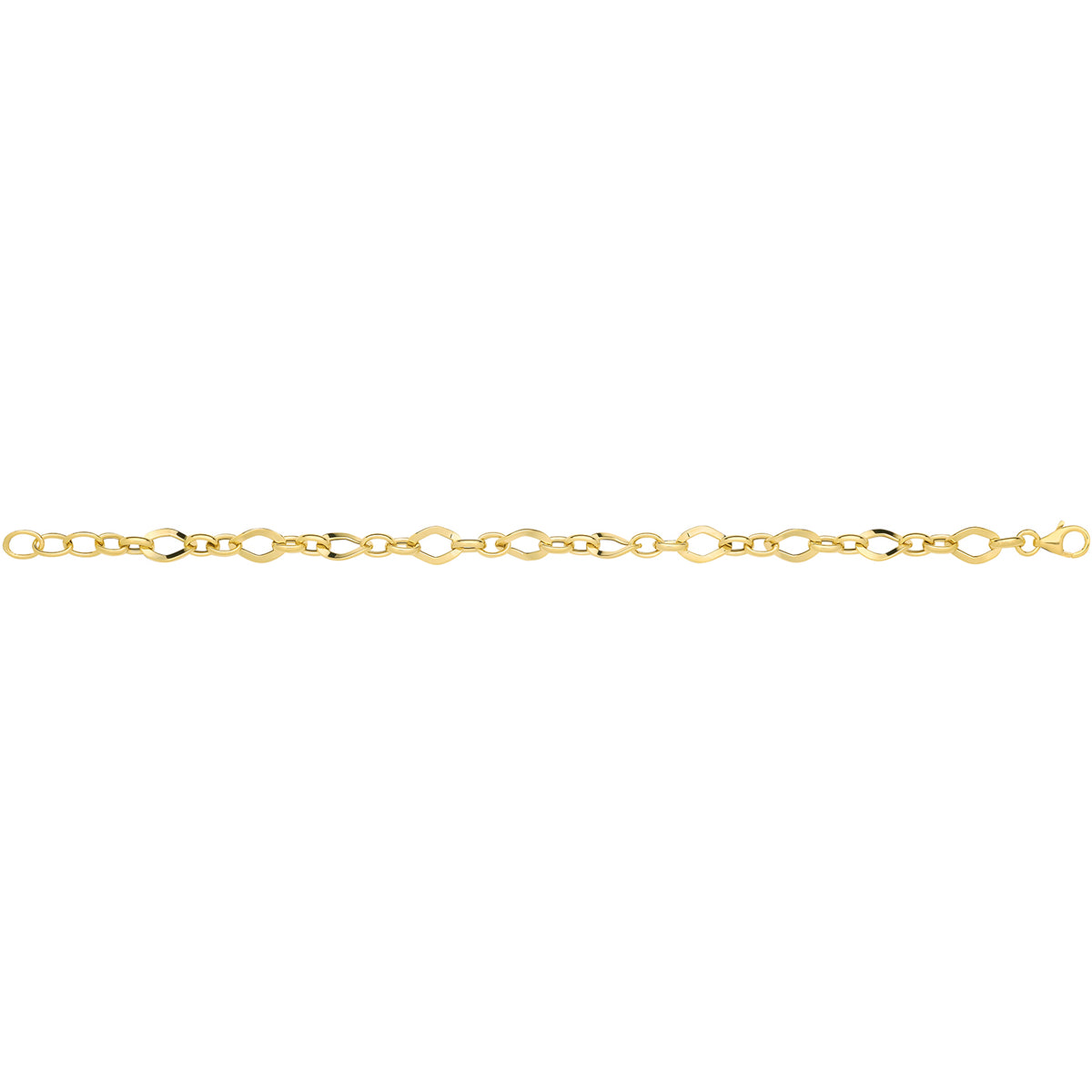 9ct Gold Hollow Bracelet - NK462B