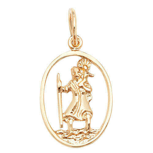 9ct Gold St Christopher Pendant - PN1052