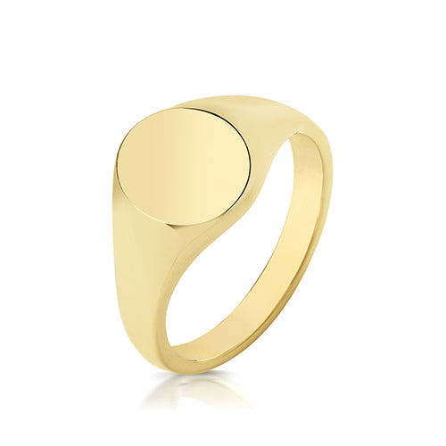 9ct Yellow Gold Oval Signet Ring 10mm x 8mm - TG102
