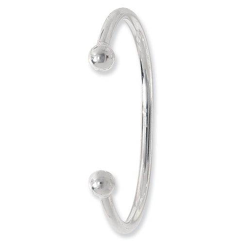 Sterling Silver Torc Bangle G4019