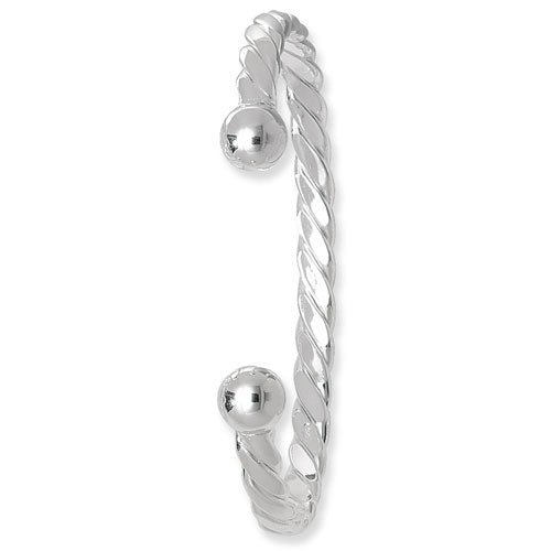 Silver Gents' Twisted Torc Bangle G4095