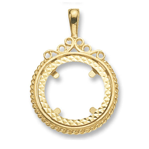 9ct Gold Sovereign Coin Mount Pendant - PN515