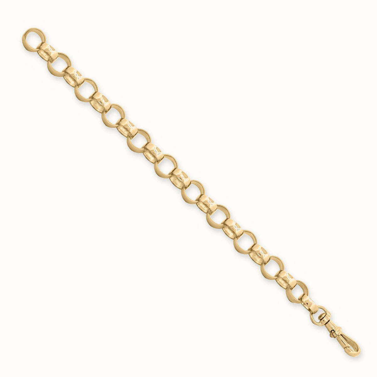 Gold Plated Sterling Silver Polished Belcher Bracelet - ACN002H-GP-8.5