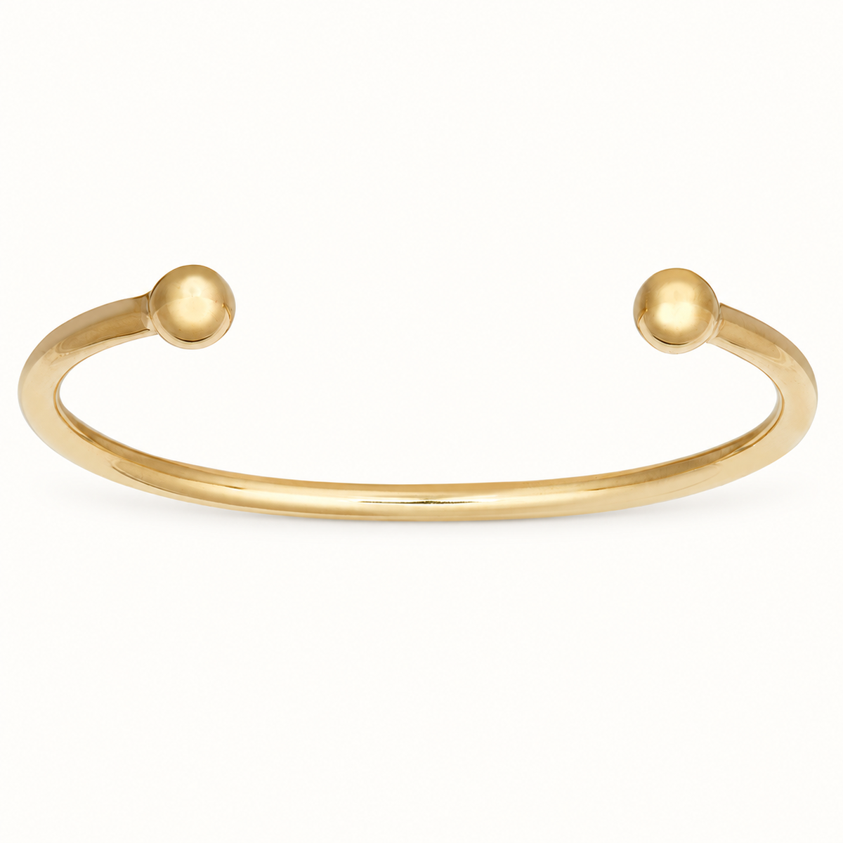 9ct Yellow Gold Solid Torque Bangle – 4mm