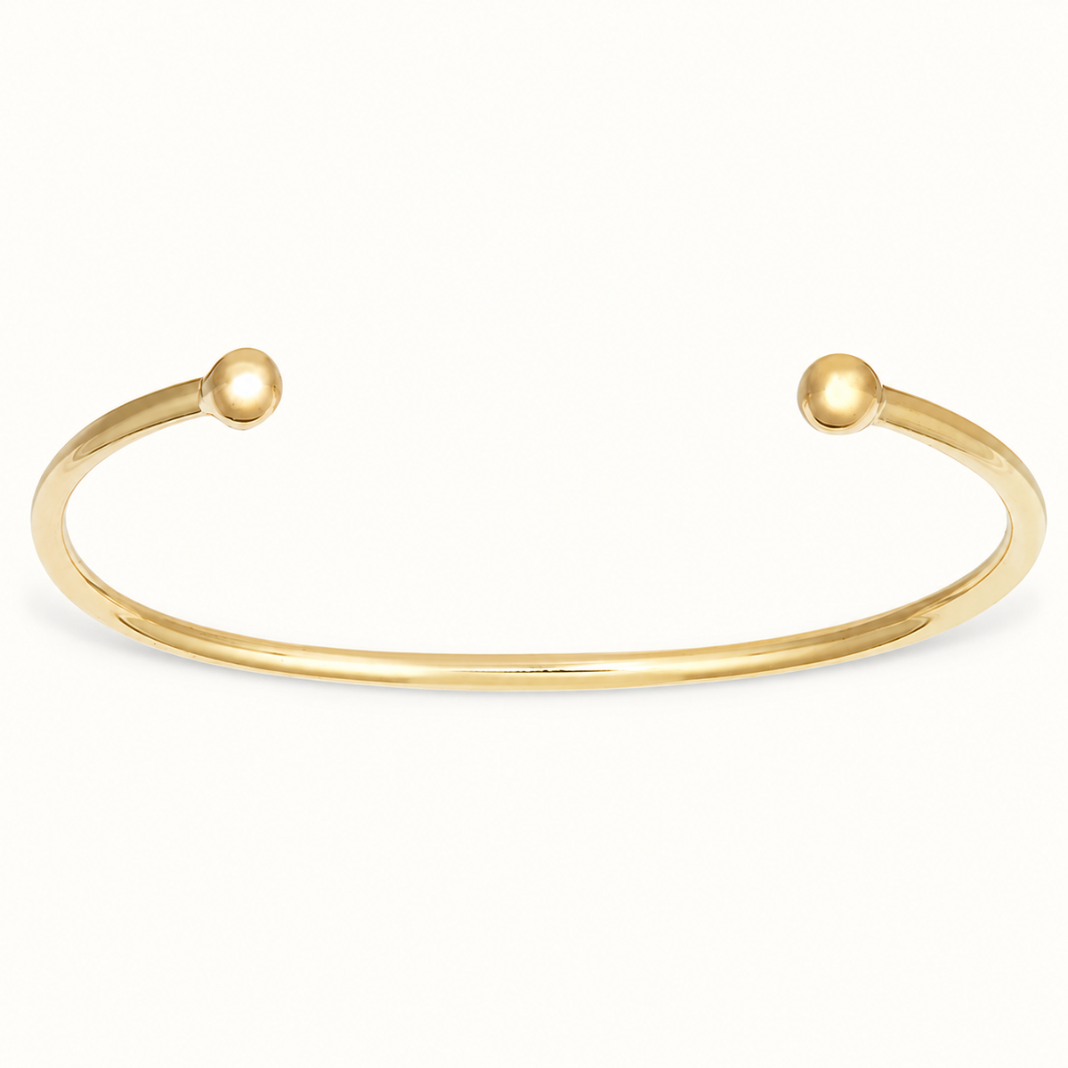 9ct Yellow Gold Solid Torque Bangle – Ladies