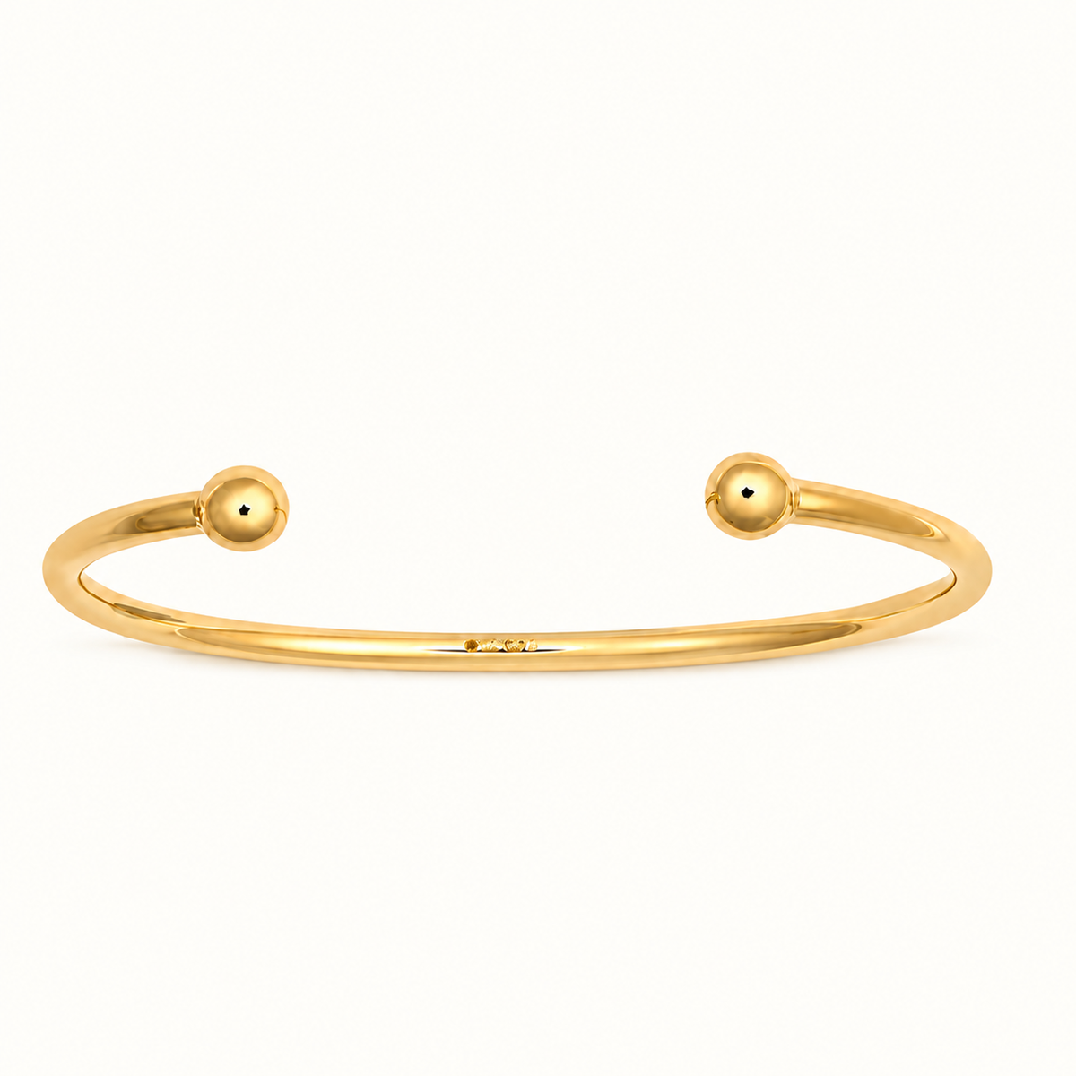 9ct Yellow Gold Solid Torque Bangle – Maiden