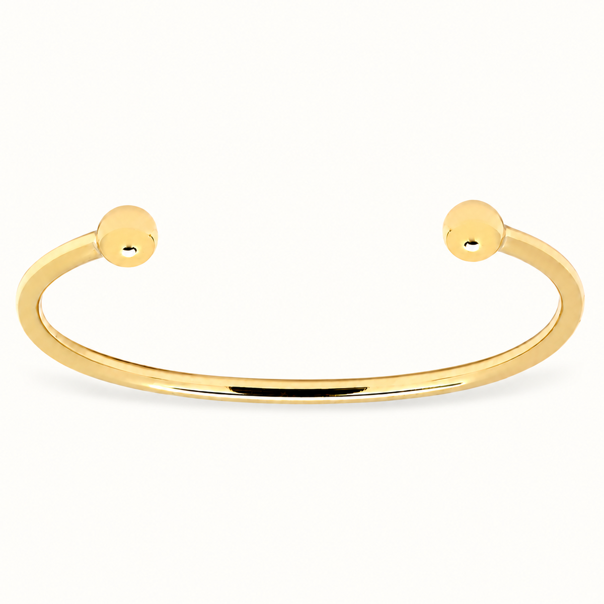 9ct Yellow Gold Solid Torque Bangle – Classic