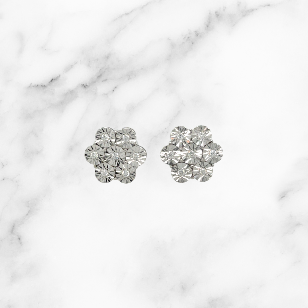 Diamond Daisy Illusion Studs