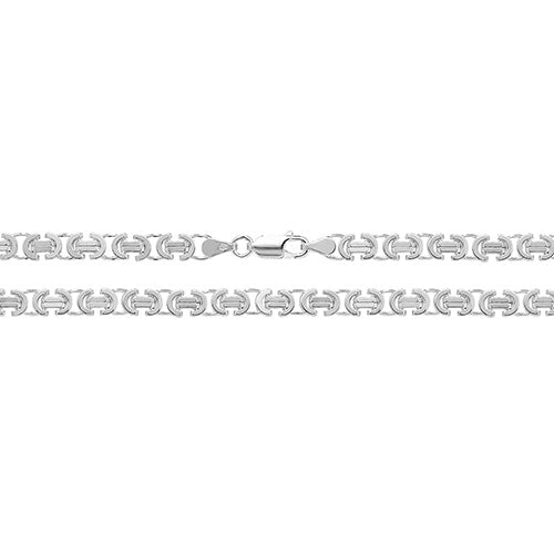 Sterling Silver Flat Byzantine Bracelet - G1012
