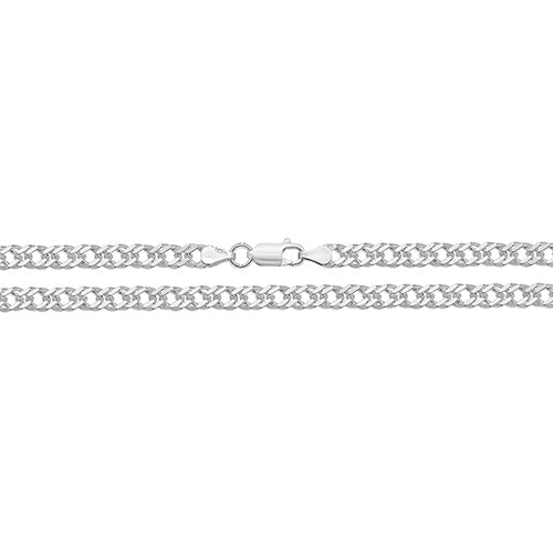 Sterling Silver Double Curb Bracelet - G1019