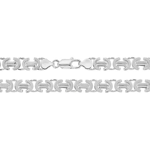 Sterling Silver Flat Byzantine Bracelet - G1037