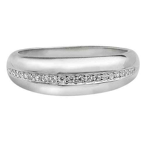 Sterling Silver CZ Wedding Ring - G7441