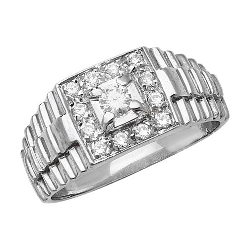 Sterling Silver Men's CZ Ring - G7524