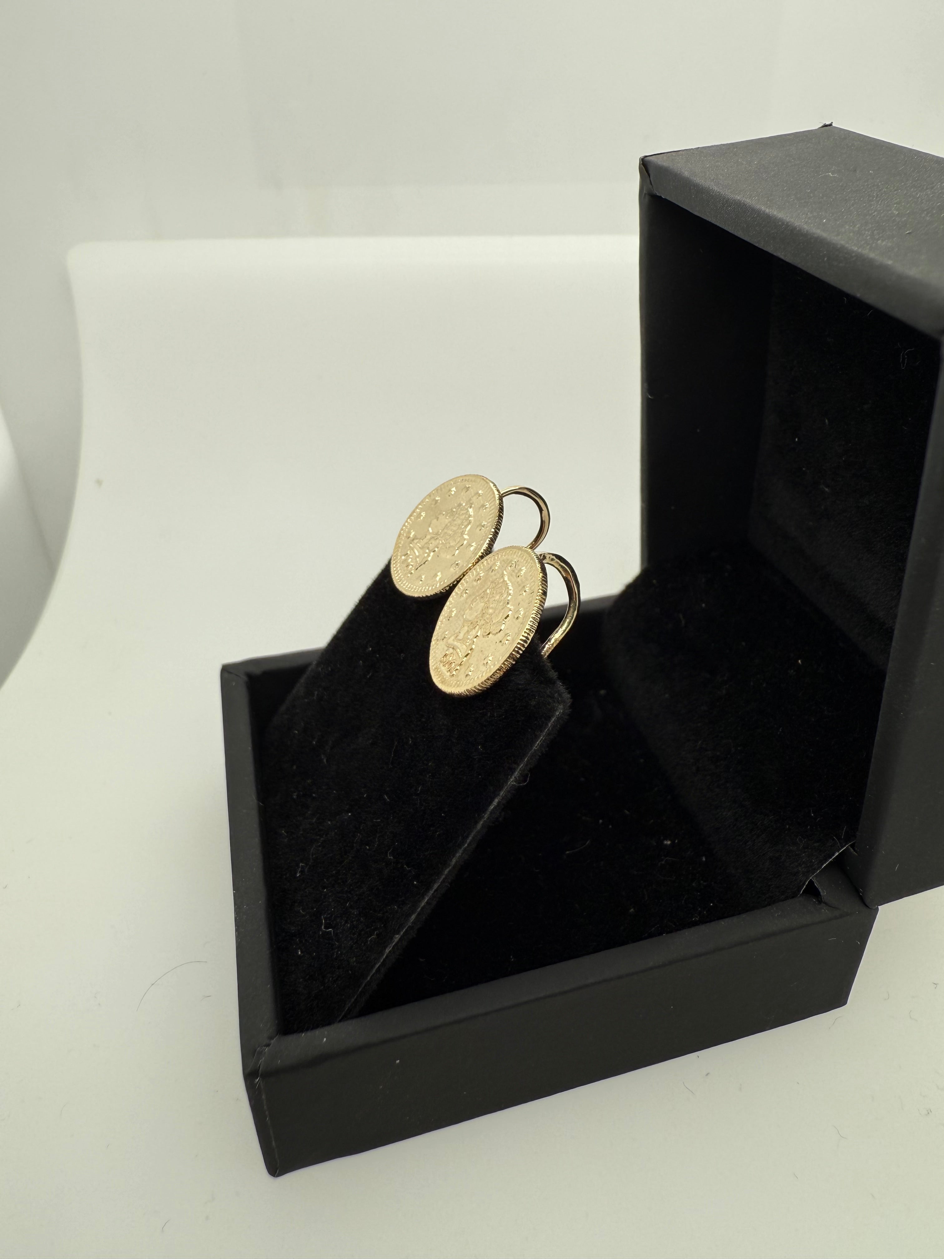 9ct Dollar-Style Earrings