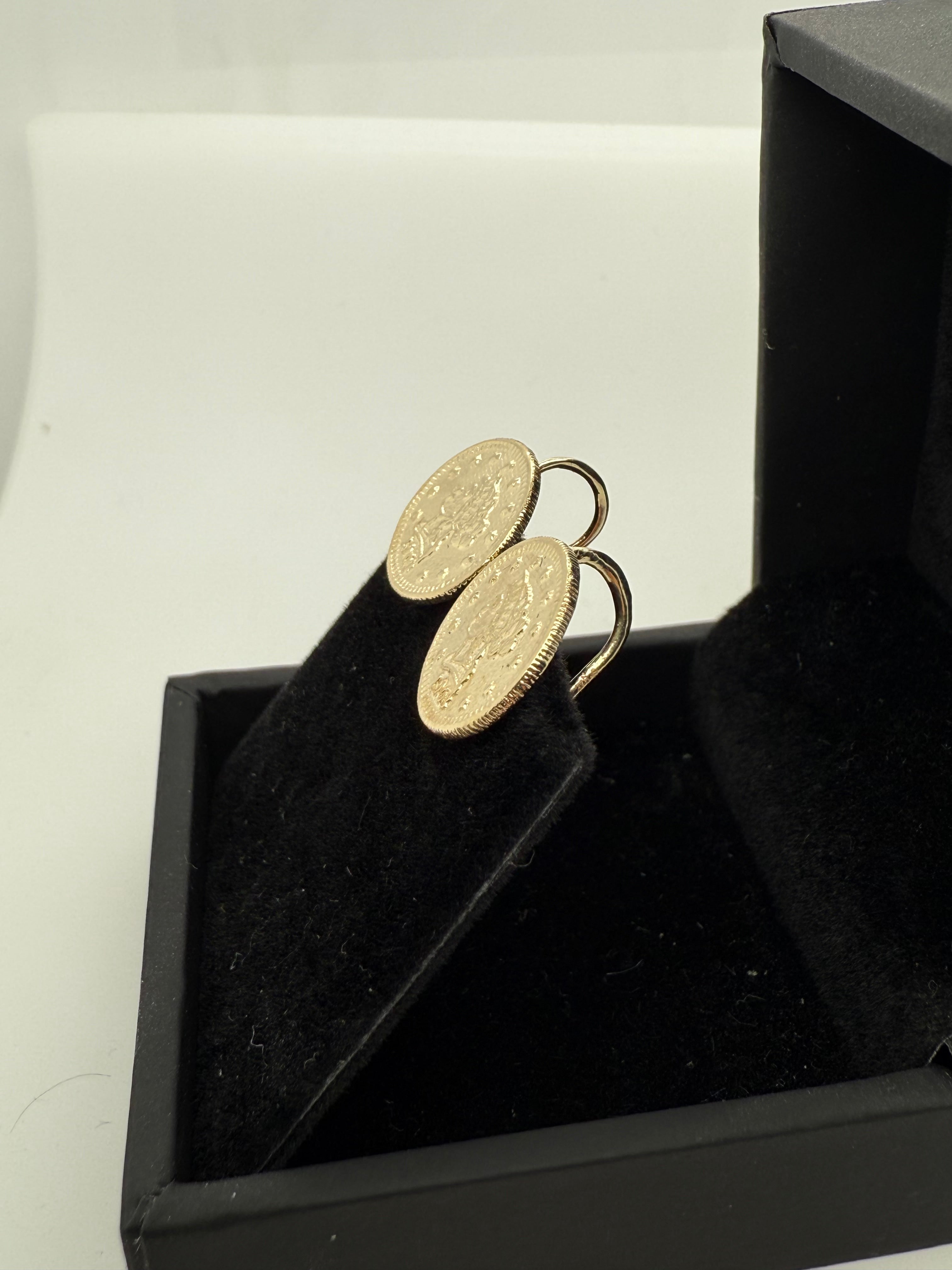 9ct Dollar-Style Earrings