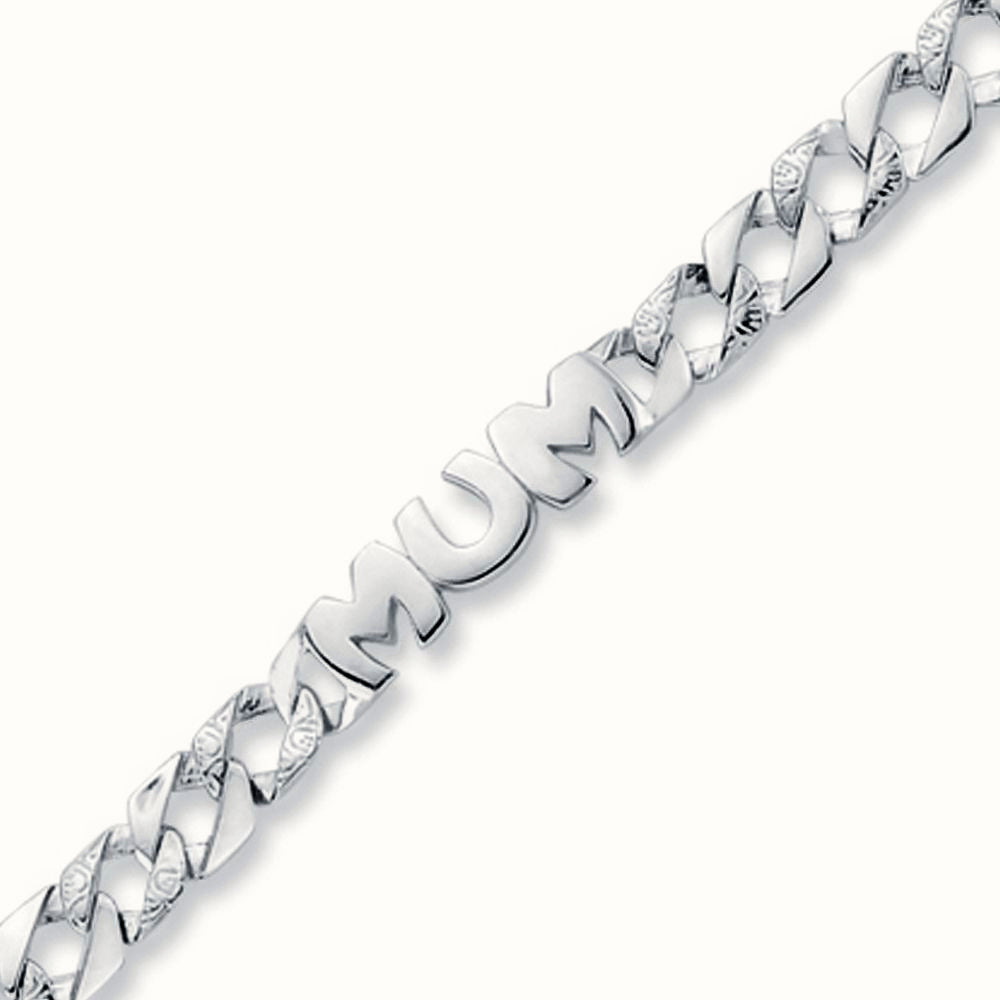 Sterling Silver Mum Curb Bracelet – ABB162