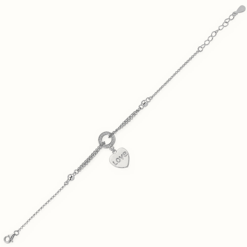 Sterling Silver Heart bracelet – ABB172