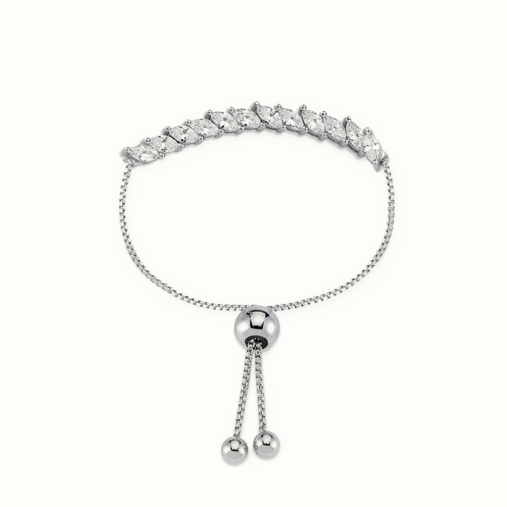 Sterling Silver CZ Set Toggle Bracelet – ABB175