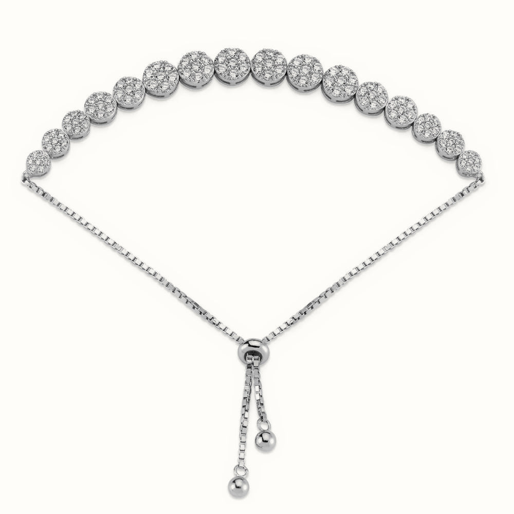 Sterling Silver CZ Cluster Toggle Bracelet – ABB178