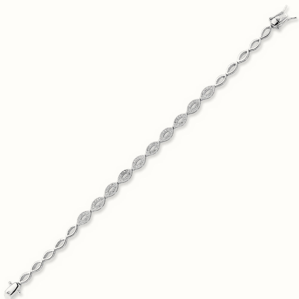 Sterling Silver CZ Set Bracelet – ABB180