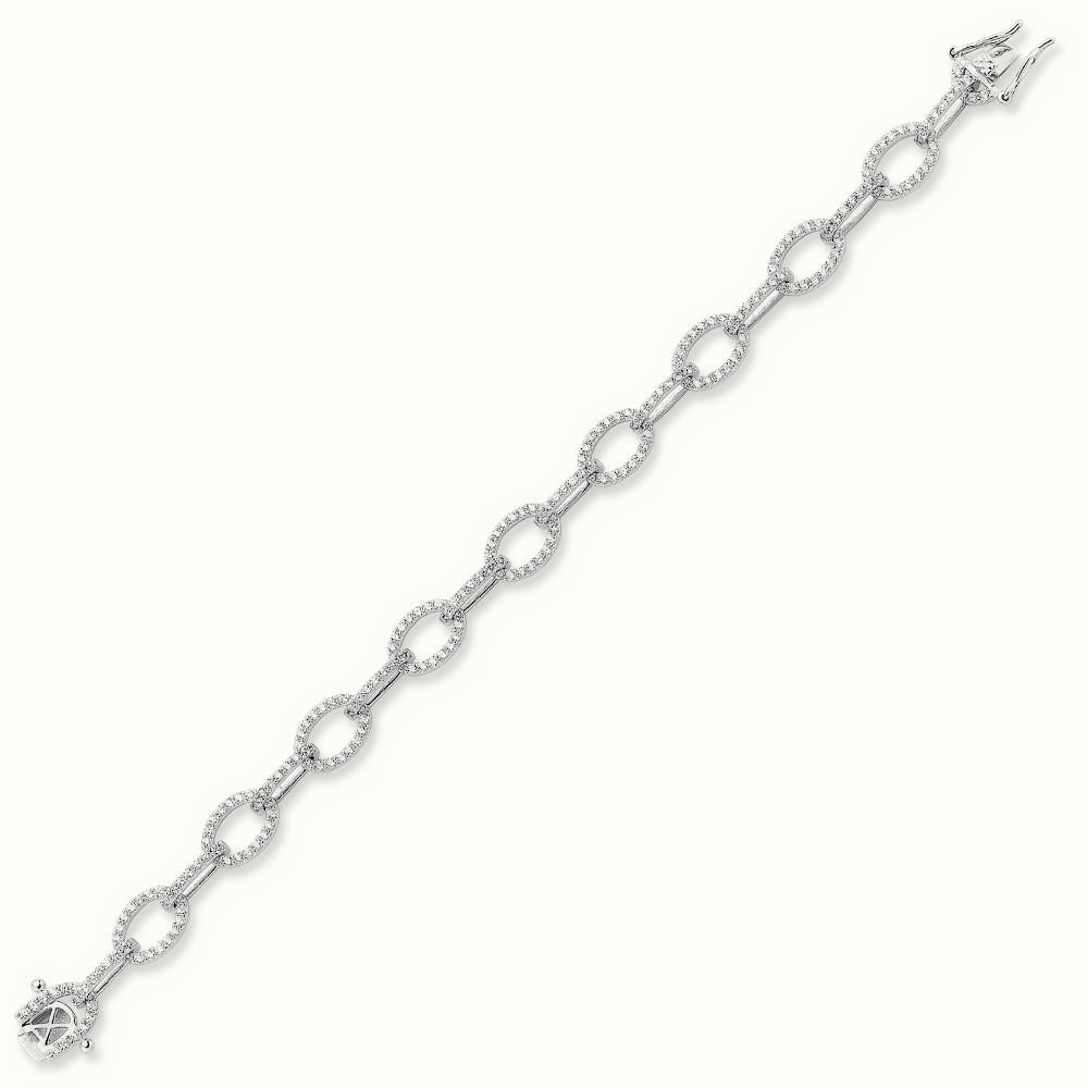 Sterling Silver CZ Set Bracelet – ABB186