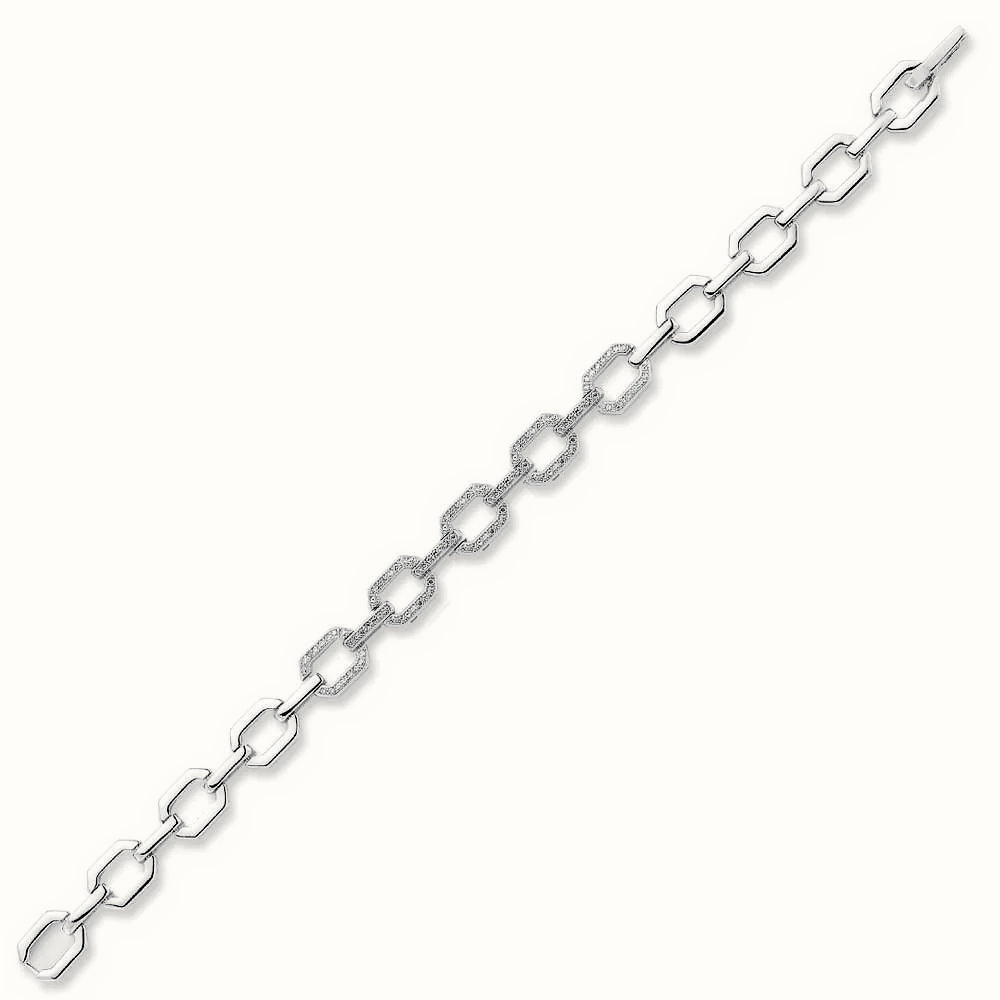Sterling Silver CZ Set Bracelet – ABB188