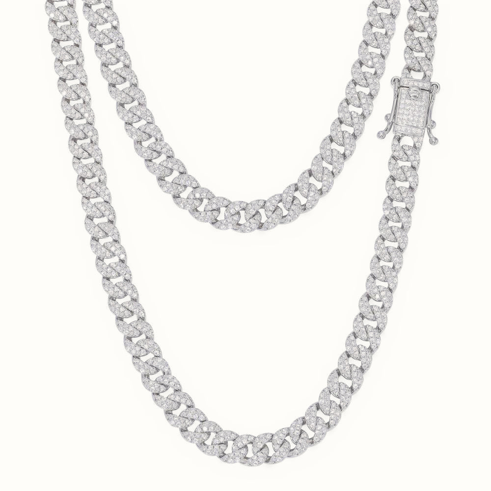 Sterling Silver CZ Set Cuban Chain 6.0mm – ABB198