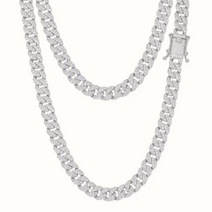 Sterling Silver CZ Set Cuban Chain 6.0mm – ABB198