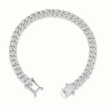 Sterling Silver CZ Set Cuban Bracelet 6.0mm – ABB198