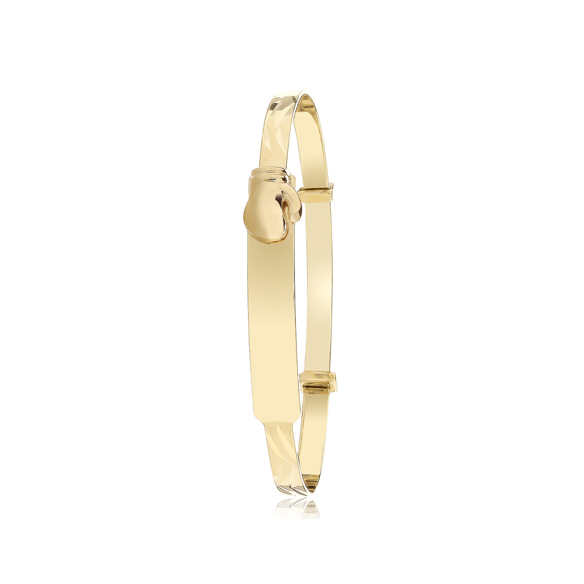 9ct Yellow Gold Boxing Glove Baby Bangle - BN428