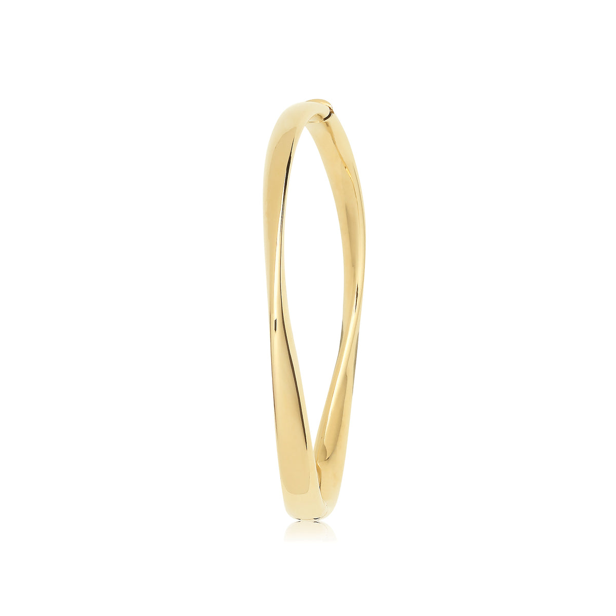 9ct Yellow Gold Gentle Twist Bangle - BN430