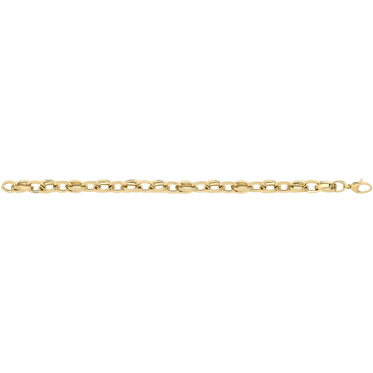 9ct Yellow Gold Hollow Bracelet - BR690