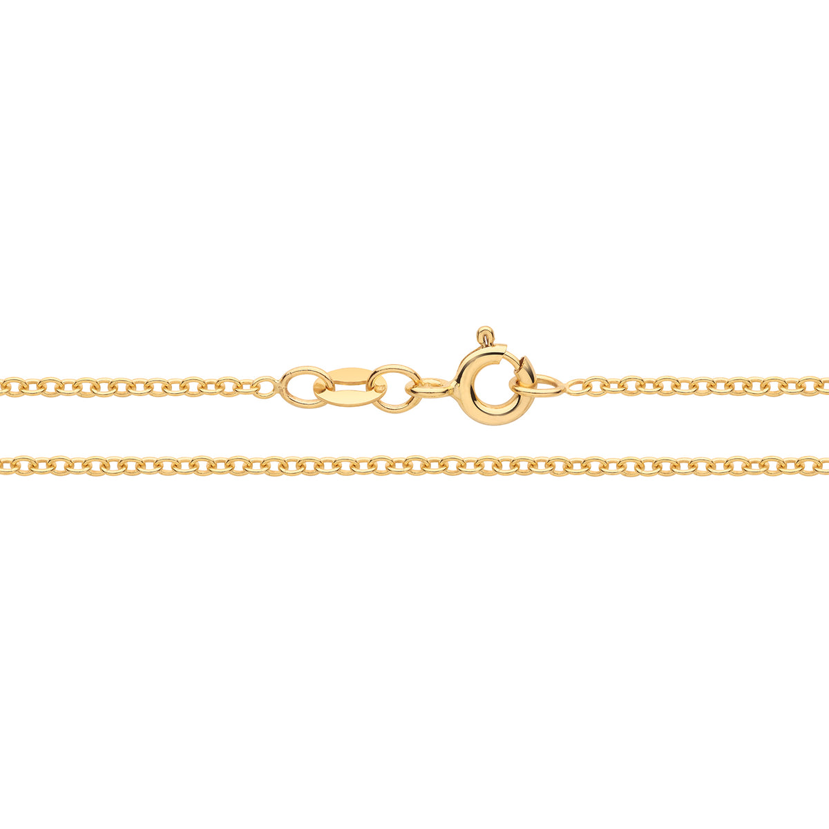 9ct Yellow Gold Fine Solid Rolo Chain - CH562