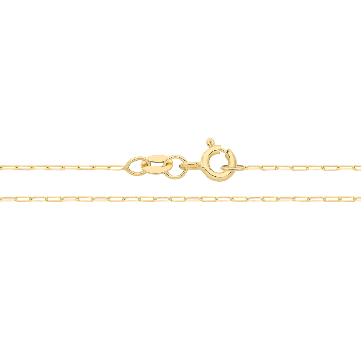 9ct Yellow Gold Fine Paperclip Chain - CH567