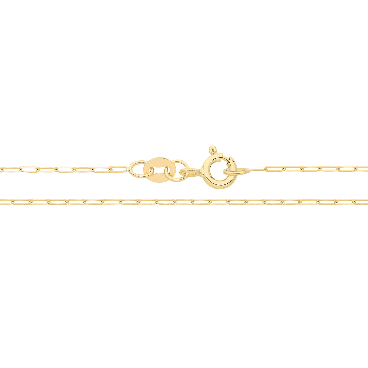 9ct Yellow Gold Fine Paperclip Chain - CH568